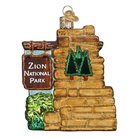 Zion National Park Old World Christmas Glass Ornament