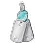 Military Tags Glass ornament for the Christmas tree
