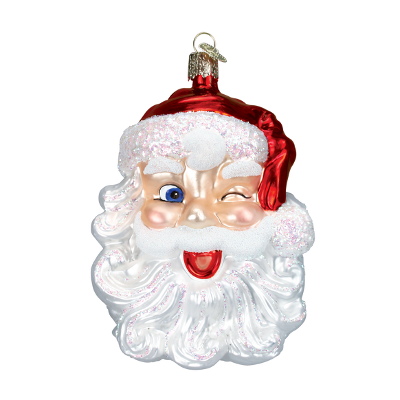 Winking Santa Ornament - Old World Christmas