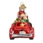 Santa in Antique Car Christmas Ornament