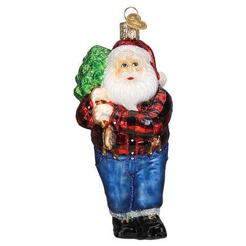 Lumberjack Santa Ornament - Old World Christmas