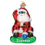 Snowboarding Santa Ornament - Old World Christmas