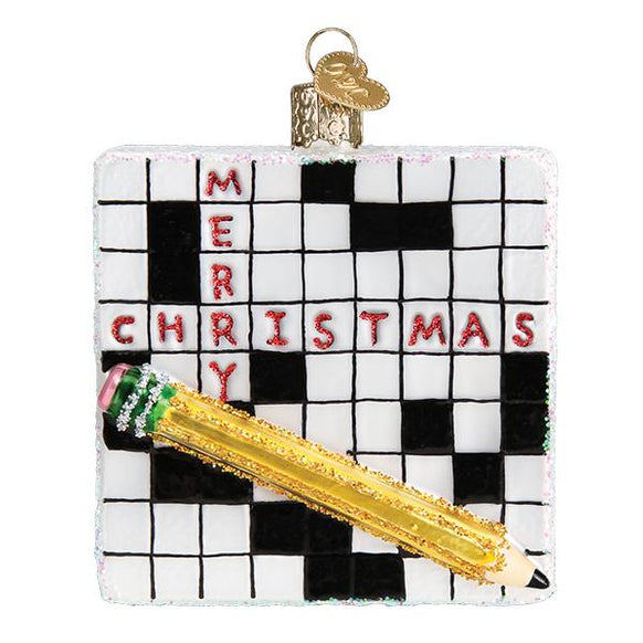 Crossword Puzzle Ornament - Old World Christmas