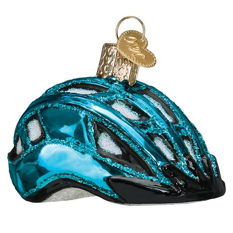 Glass Bike Helmet Ornament for the Christmas tree