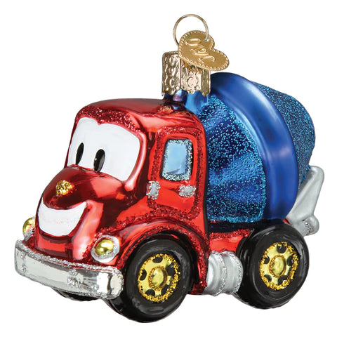 Cheerful Cement Truck Ornament - Old World Christmas