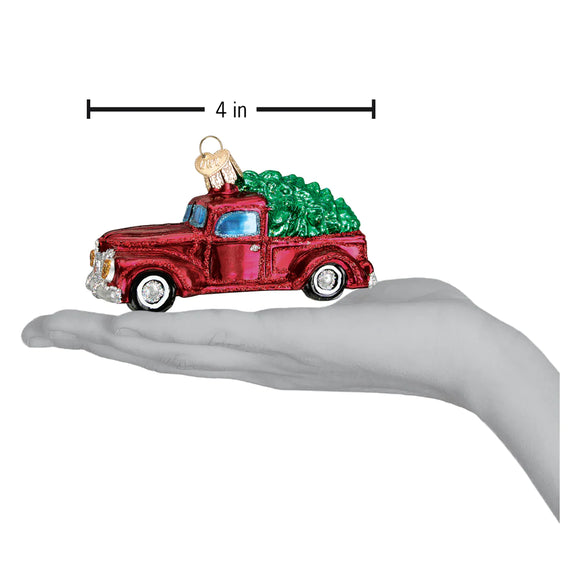 Old Truck with Tree Ornament  Santa's Holiday Christmas World
