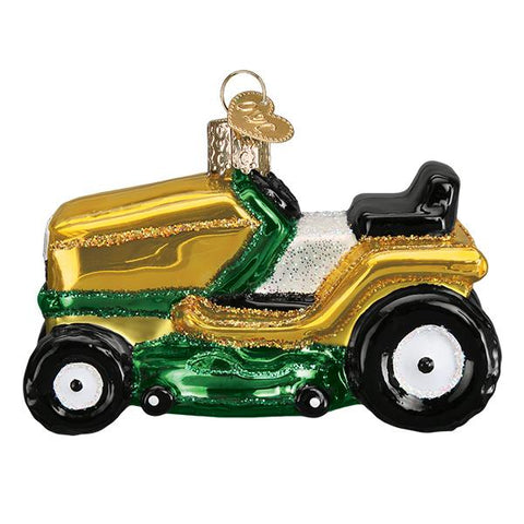 Glass Green Tractor Ornament For the Christmas Tree