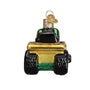 Glass Green Tractor Ornament For the Christmas Tree