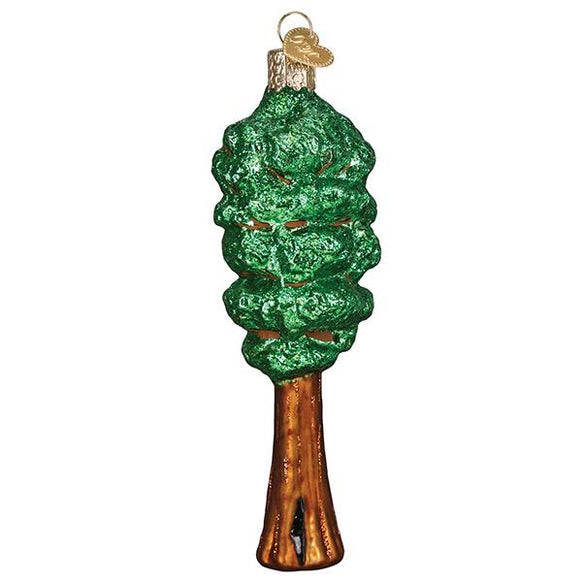 Glass Redwood Tree Ornament for the Christmas Tree