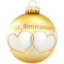 Personalized 50th Anniversary Heart Swirls Glass Ornament