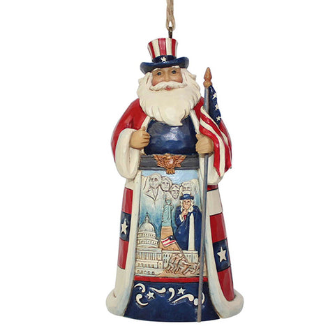 American Tribute Santa Christmas Ornament by Jim Shore