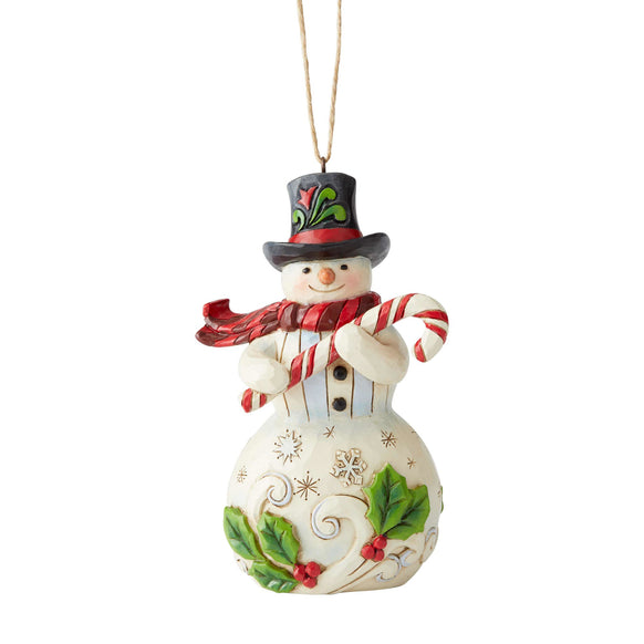 Snowman with Candy Ornament For Christmas Tree