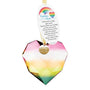 Rainbow color Heart Christmas Tree Ornament, pink, white, gold, green