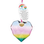 Rainbow color Heart Christmas Tree Ornament blue, pink, gold, green