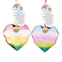Rainbow color Heart Christmas Tree Ornament, 2 assorted choose one