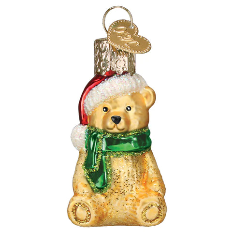 Mini Teddy Bear Christmas Tree Ornament - Old World Christmas