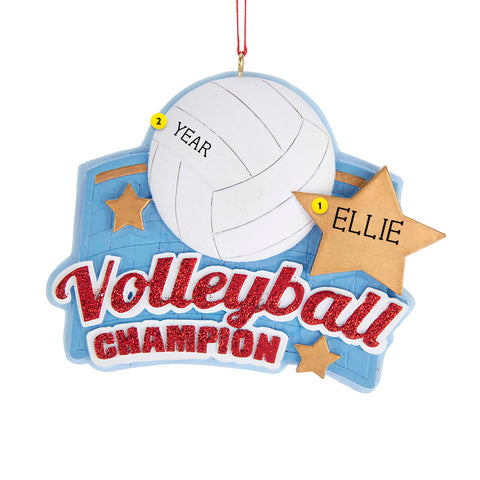 Volleyball Champion Personalized Ornament For Christmas Tree