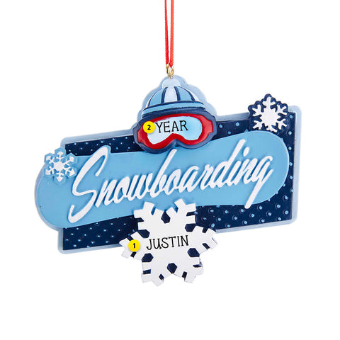 Snowboarding Ornament For Christmas Tree