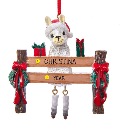 Personalized Llama Ornament