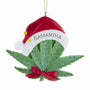 Cannabis Leaf ornament that can be personalized for your Christmas tree.
