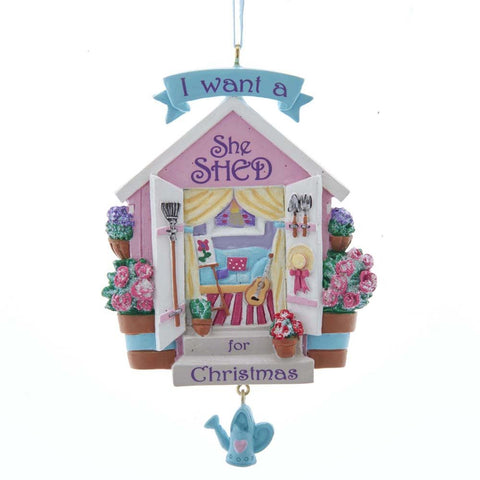 Personalized She Shed Ornament