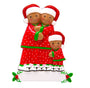 Personalized Pajama Family of 3 Ornament-African American