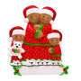 Personalized Pajama Family of 4 Ornament-African American