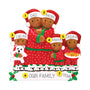Personalized Pajama Family of 5 Ornament-African American
