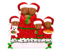 Personalized Pajama Family of 5 Ornament-African American