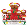 Personalized Pajama Family of 6 Ornament-African American