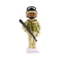 Military Fatigues African American Ornament for Christmas tree