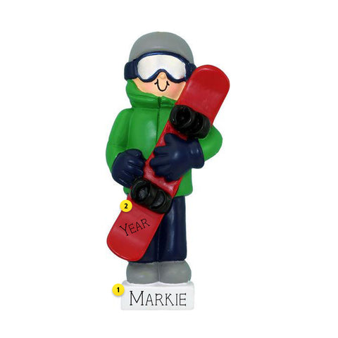 Snowboarder ornament for the Christmas tree