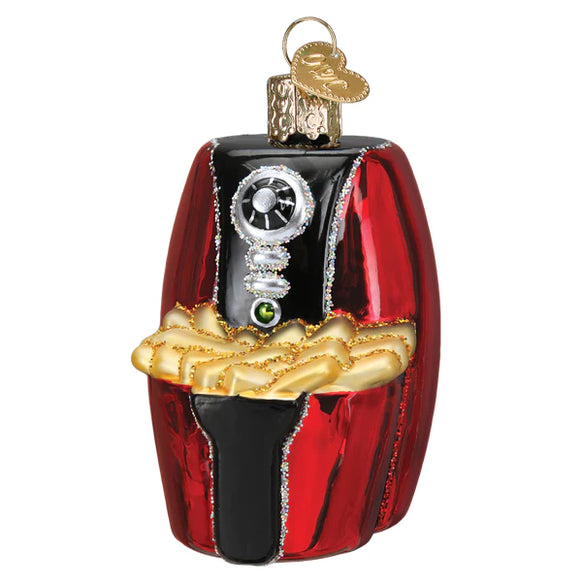 Red and Black Air Fryer Chriastmas Ornament