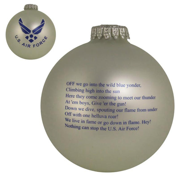 Air Force Silver Bulb Ornament for Christmas Tree
