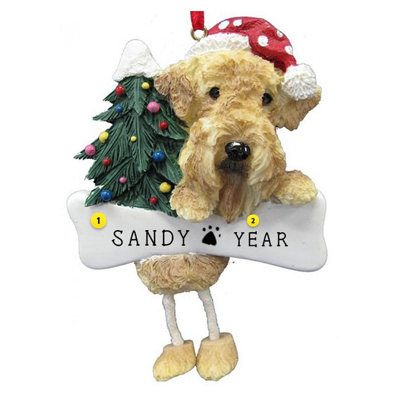 Airedale Dog Ornament for Christmas Tree