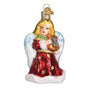 Angel with Lyre Red Old World Christmas Ornament
