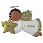 Personalized Angel with Star Ornament - African-American Male