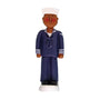 Military Ornament - Navy, Black Male for Christmas Tree