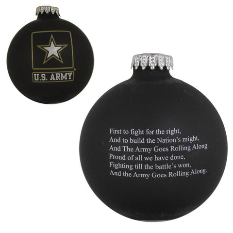 Army Ebony Ornament for Christmas Tree