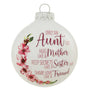Aunt Glass Bulb Ornament