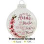 Aunt Glass Bulb Ornament