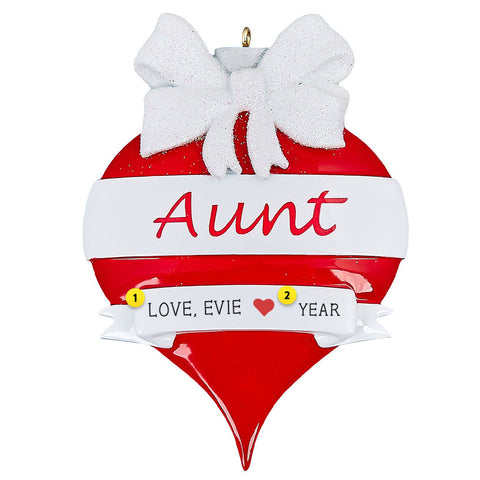 Personalized Aunt Ornament