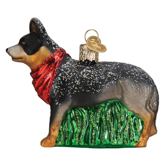 Glass Australian Cattle Dog Ornament Old World Christmas