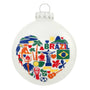 BRAZIL HEARTS ICON GLASS ORNAMENT