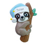 Baby Blue Sloth Ornament Can be Personalized