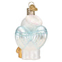 White Baby Snow Angel Old World Ornament Back View