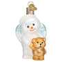 White Baby Snow Angel Old World Ornament