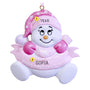 Baby Girl's 1st Christmas Snowbaby Ornament for Christmas Tree