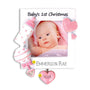 Baby's 1st Christmas Frame Ornament Pink
