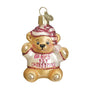 Baby's 1st Christmas Teddy Bear Pink Old World Christmas Ornament